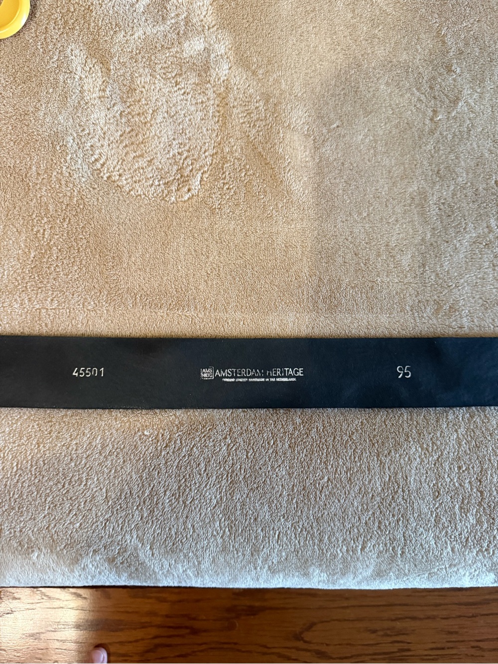 Amsterdam Heritage Black Leather Belt - Size 95
